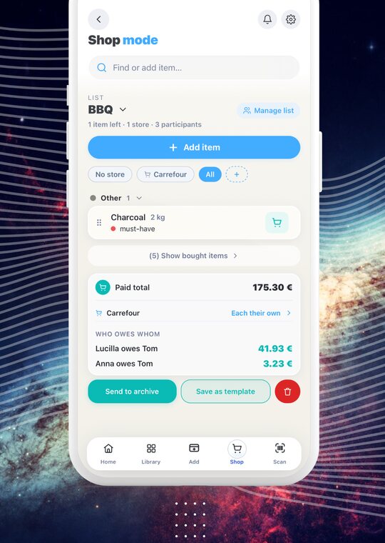 Specsy показывает, кто что купил и кто кому должен
